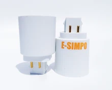GX24Q TO E27 Converter,G24q to E26/E27 adapter,4P,15.5MM,Lamp base converter, E26 Lamp Holder to GX24Q Lamp Base, 60pcs/lot