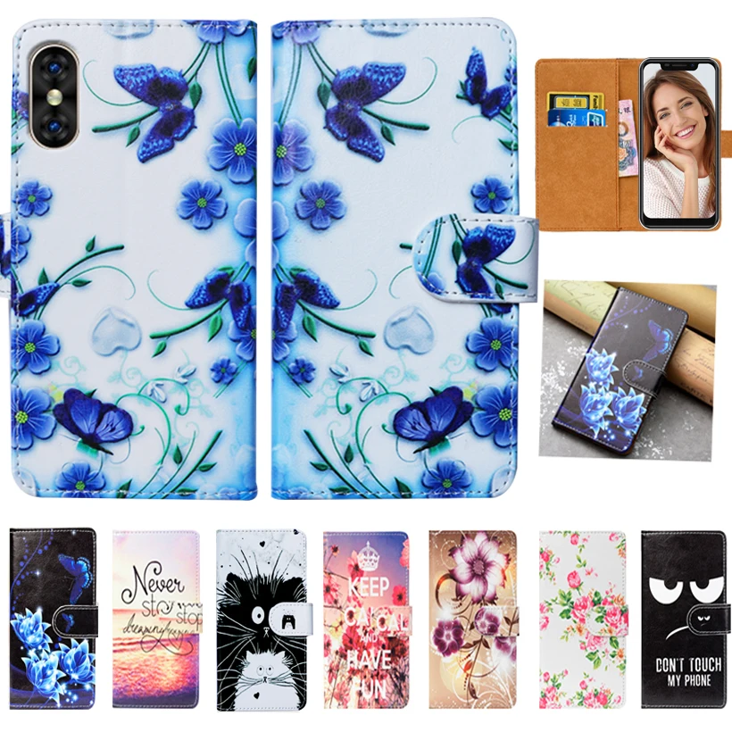 

Wallet Case For INOI 5X 5X lite Case High Quality PU Leather 5.5" Print Flip Cover Book Case For INOI 5X 5X lite Phone Bag