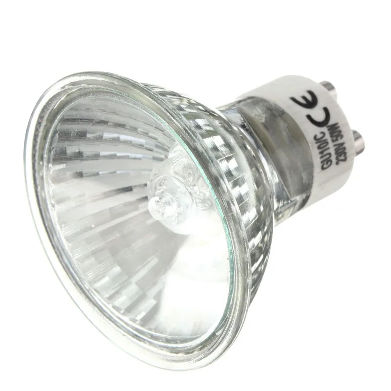 Галогеновый свет пятна лампы GU10 AC220-240V 20 Вт/35 Вт/50 Вт лампа высокой яркости 2800 к теплый белый дом прозрачный кварцевый стеклянный светильник