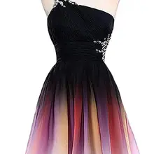 Платья для коктейлей, длинные платья трапециевидной формы с кристаллами, шифоновое на одно плечо, Выпускные вечерние платья, элегантное выпускное платье