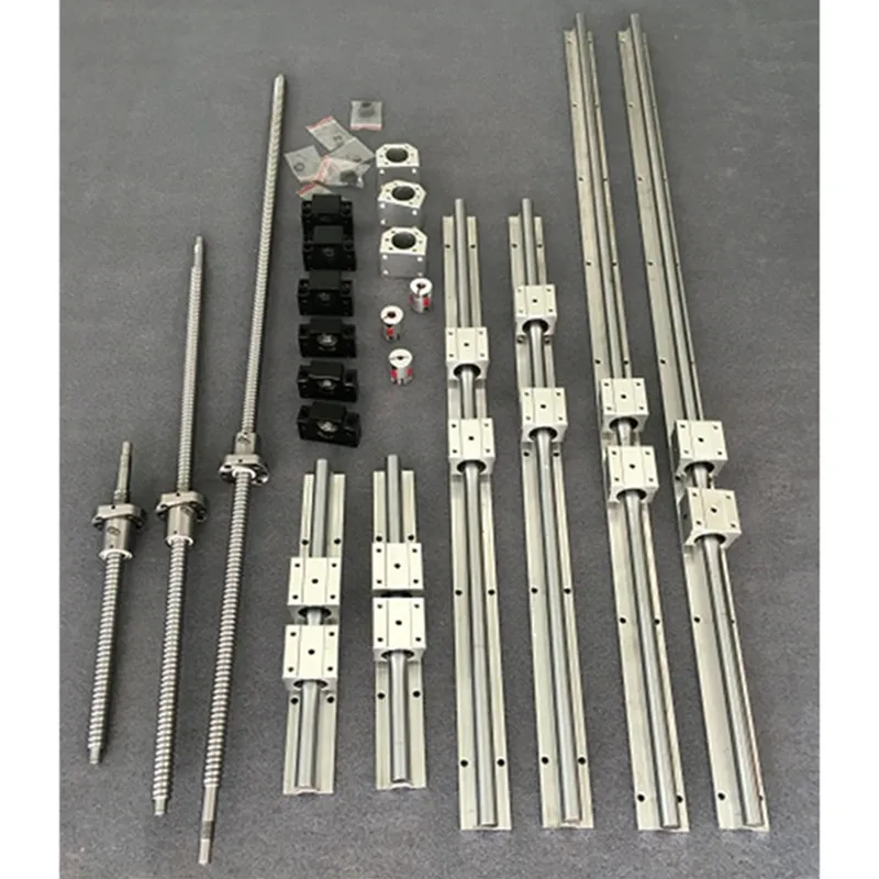 

3set Ballscrew RM/SFU1605 - 350/650/1050 +3 set BK/BF12 + 3sets SBR20 Linear Guide Rails+3 Couplers for CNC Parts