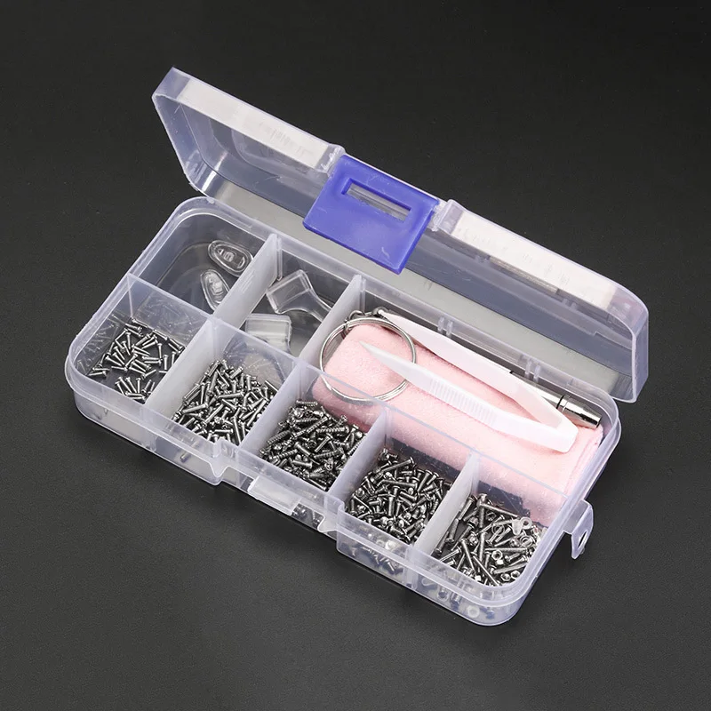 1 Box Glasses Repairing Kit Mini Screwdriver Nose Pads for Watches Laptop Jewellery WWO66