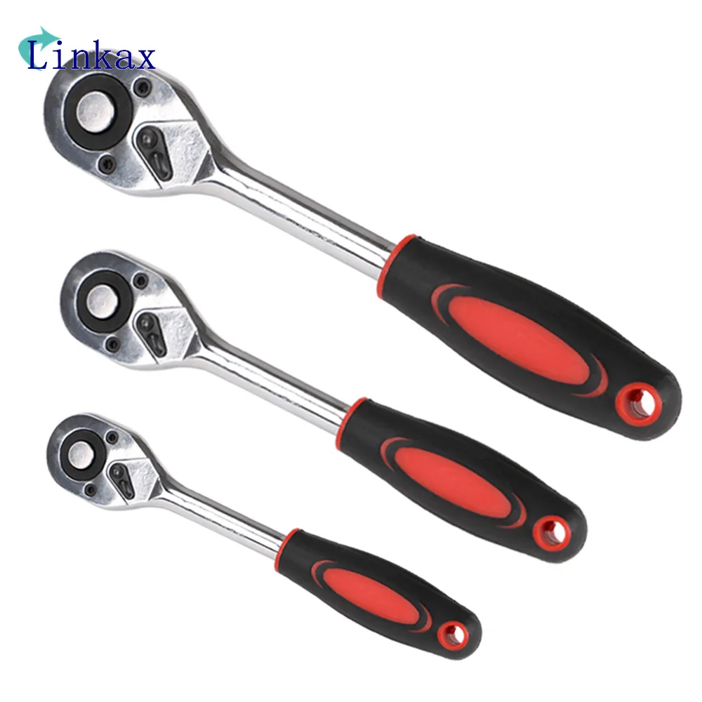 

1/4" 3/8" 1/2" Cr-V Steel Torque Ratchet Wrench 24 Teeth Auto Quick Release Professional Labor Saving Wrench for for Sockets HOT