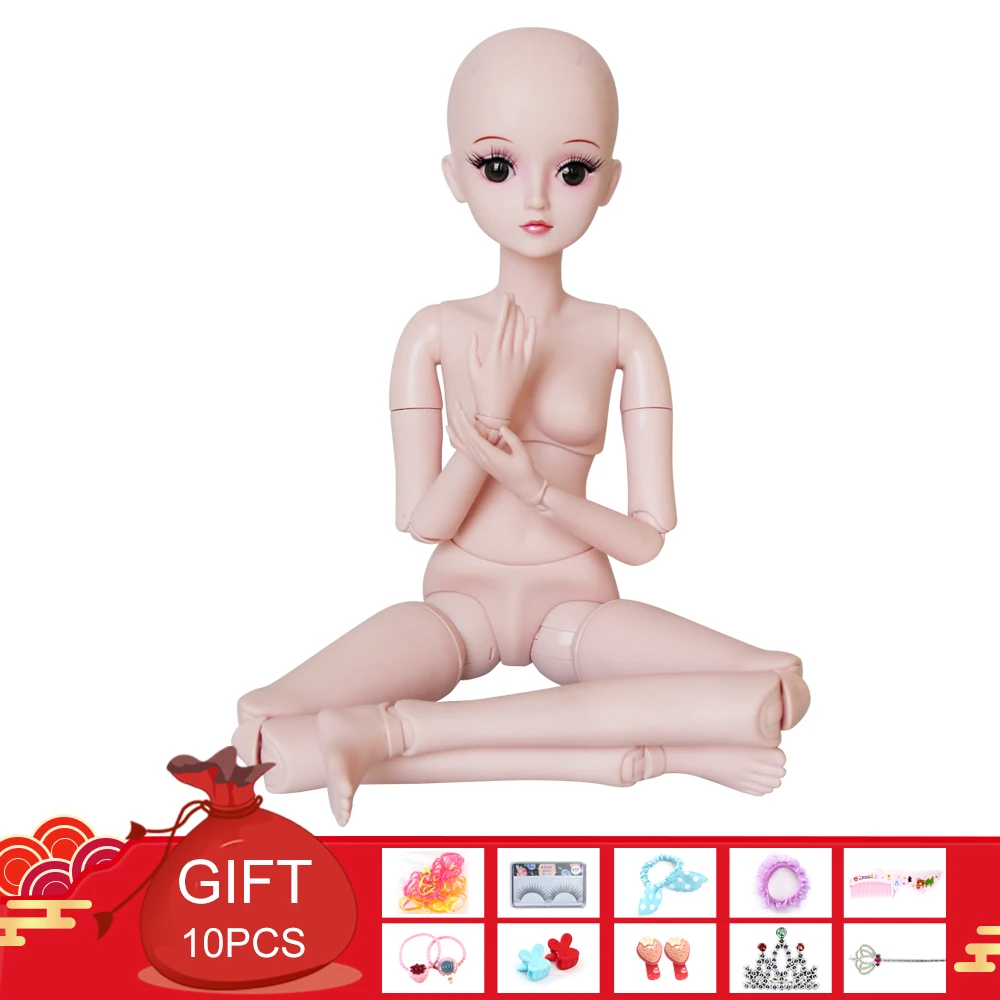 

UCanaan 1/3 60cm Female BJD Dolls Nude Body 19 Ball Jointed Doll DIY SD Dolls With Makeup Beauty Handmade Toys for Girls Gift