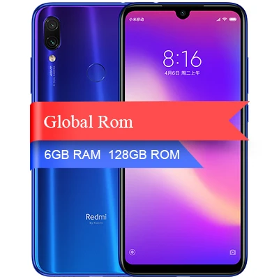 Мобильный телефон Xiaomi Redmi Note 7 Pro с глобальной прошивкой, 6 ГБ, 128 ГБ, Восьмиядерный процессор Snapdragon 675, 4000 мАч, 6,3 дюйма, 2340*1080, 48MP+ 5MP - Цвет: Blue 6GB 128GB