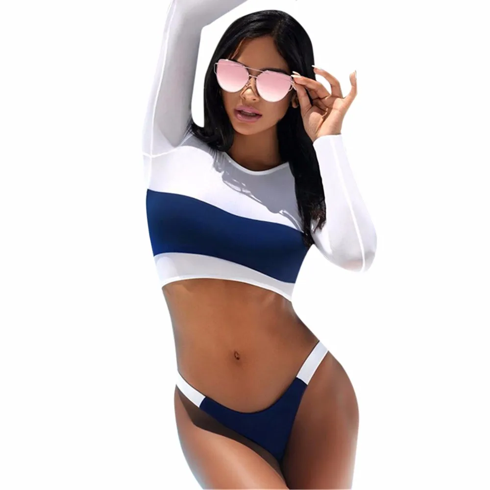 Bikini 2018 Women's Swimming Suit Swimsuit Bather Women Push-up Padded Bra Patchwork Bikini Set Swimsuit Swimwear