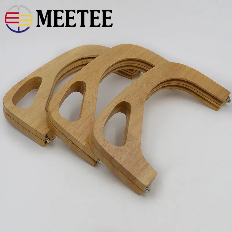 Meetee, 1 шт., 20X8 см, классический стиль, рамка для сумки, деревянная ручка, антикварная застежка для поцелуя, для кошелька, рамка с замком, пряжки, сделай сам, украшение для сумки, аксессуар