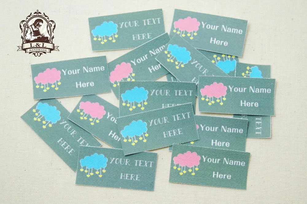 48 Clothing Name Labels,Personalized Name Tags For Children,Organic Cotton Iron on Labels ...