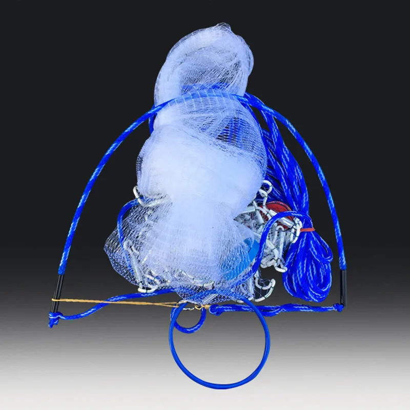

Fifth Generation Cast Net Fishing Net hand Throwing Net Small Mesh Fishing Network rede de pesca fishing tool Booster ring