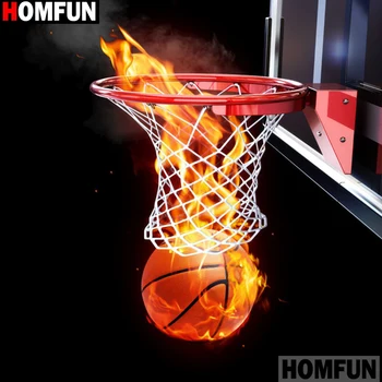 

HOMFUN Full Square/Round Drill 5D DIY Diamond Painting "Basketball fire" 3D Embroidery Cross Stitch 5D Home Decor A13982