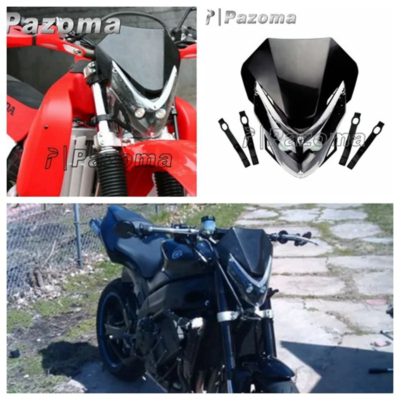 Fur Streetfighter Schwarz Universal Motorrad Dirt Bike Led Vision Scheinwerfer Fur Ducati Honda Yamaha Suzuki Yz Cr Dr Drz Cbr Headlights For Headlights Blackheadlights Headlight Aliexpress