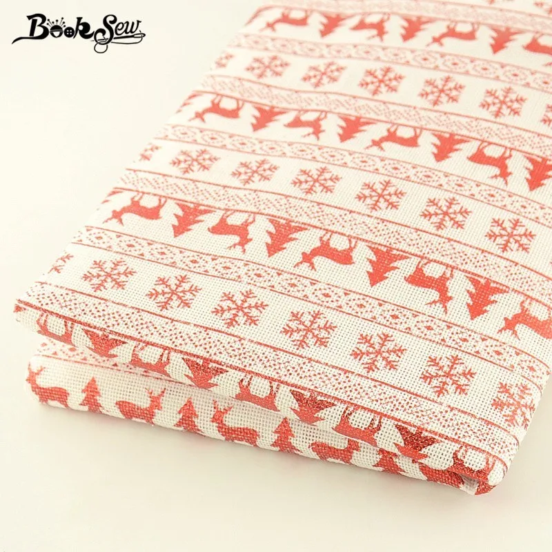 Booksew Linen Fabric Christmas Style 50x150cm Sewing Cloth Tissue DIY For Tablecloth Bag Cushion Pillow Home Decoration|sewing cloth|linen