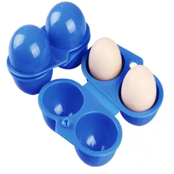 

(1pcs)Free shipping high quality Portable Egg Storage Box Container Hiking Outdoor Camping Carrier For 2 Egg Case