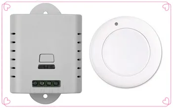 

New AC85V 110V 120V 220V 250V 1CH Wireless Remote Control Switch System Receiver & White wall Panel Sticky Remote