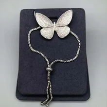 Знаменитости Cz проложить Установка AAA кубического циркония бабочка настраиваемый шарм браслеты для женщин Интимные аксессуары Потрясающие популярны