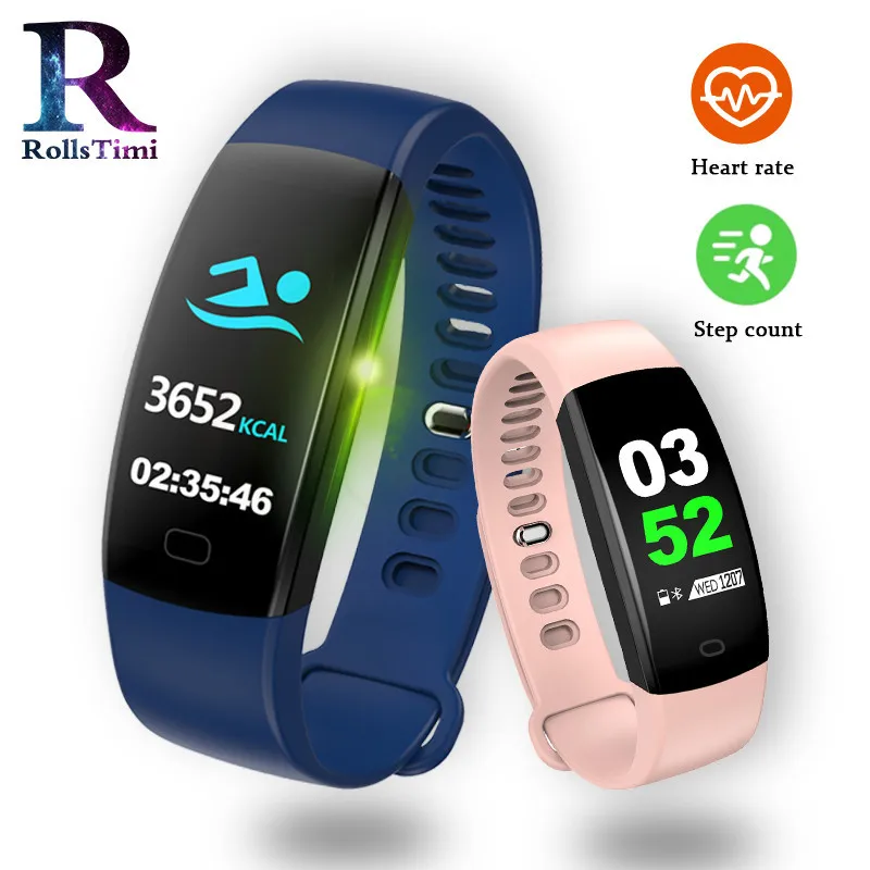 

2018 RollsTimi IP67 Waterproof Smart Watch Sports Fitness Heart Rate Tracker Blood Pressure Wristband Pedometer for IOS Android