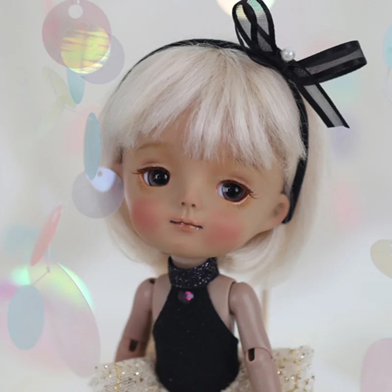 original barbie pet doll cutie reveal kids toys for girls polar bear plush clothes snowflake surprise accessories color change Doll BJD Smile Ming Secretdoll 1/8 Adorable Cutie Resin SD Toys for Children Friends Surprise Gift Lati Pukifee Napi Alieendoll