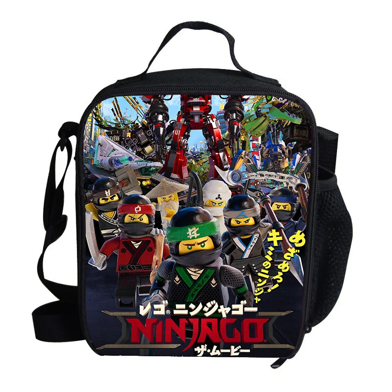 Прохладный Термальность изолированные обед сумка для детей мультфильм Ninjago печати обед мешок для детей школьного мультфильм сумки
