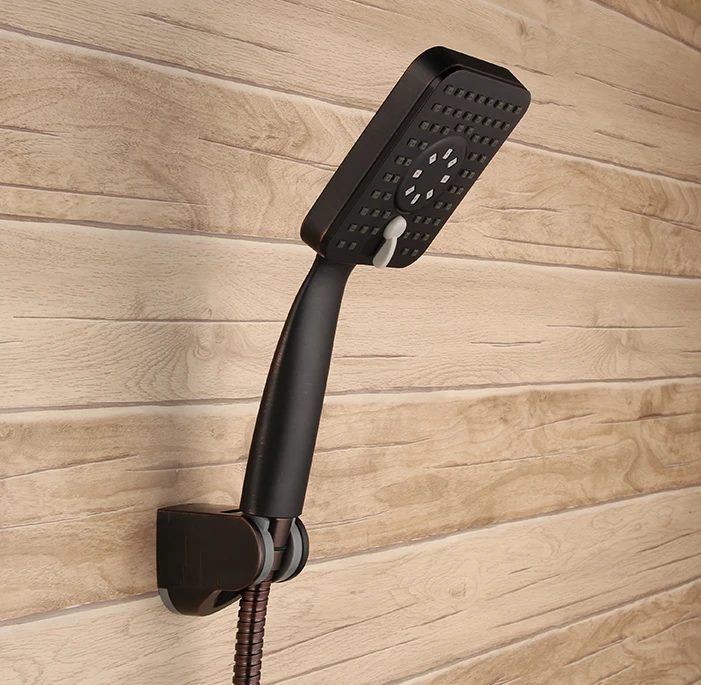 Oil Rubbed Bronze Bathroom Three Function Handheld Shower Head with 1