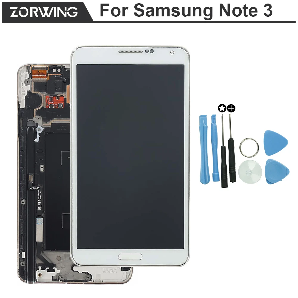 

100% No Dead Pixel 5.7 inch Display LCD For Samsung Galaxy Note 3 Screen N9005 With Digitizer Touch Screen Replacement + Frame