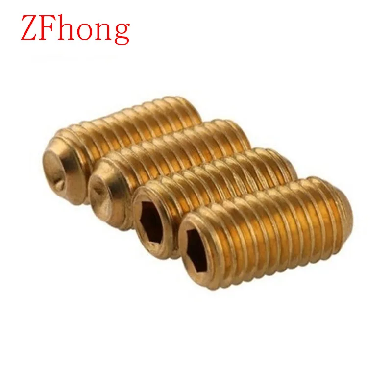 20PCS DIN916 M6 M8 M10 brass hex socket set screw grub | Обустройство дома