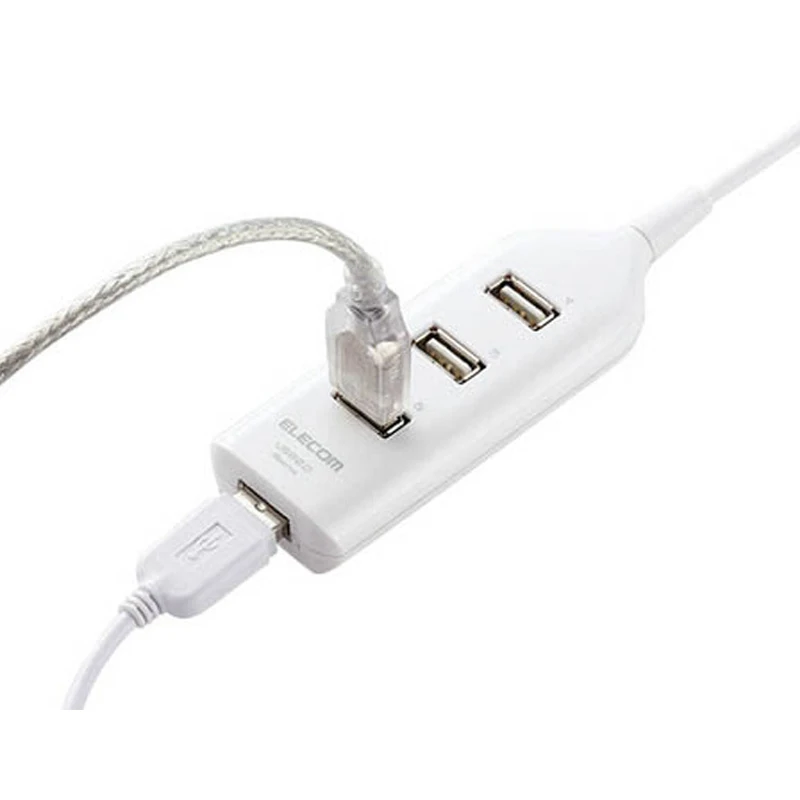 Высокоскоростной Мульти USB 4 порта USB 2,0 мульти концентратор разветвитель гнездо расширения Настольный ПК ноутбук адаптер конвертер данных зарядное устройство кабель - Цвет: Белый