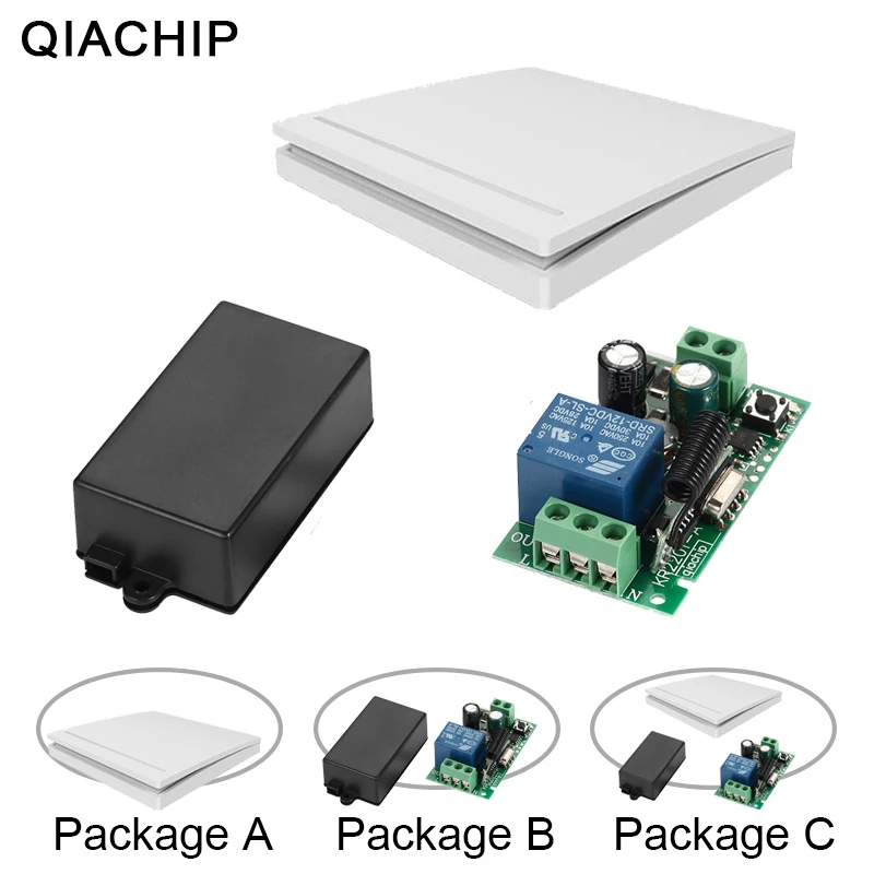QIACHIP 433 МГц Беспроводной удаленного Управление переключатель AC 85 V 110 V 220 V 1CH реле 433 MHz обучения приемник модуль свет лампы Управление;