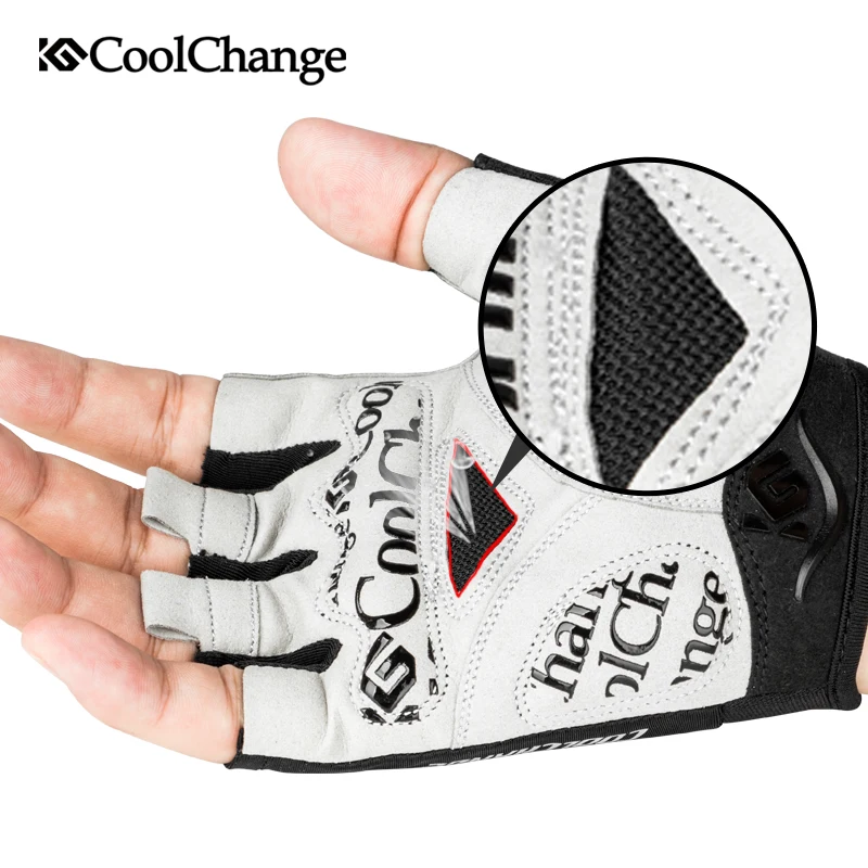 CoolChange Cycling Gloves Half Finger Moto Mtb Road Bike Man Woman Sport Equipment Summer Mountain Bicycle Fingerless Gloves