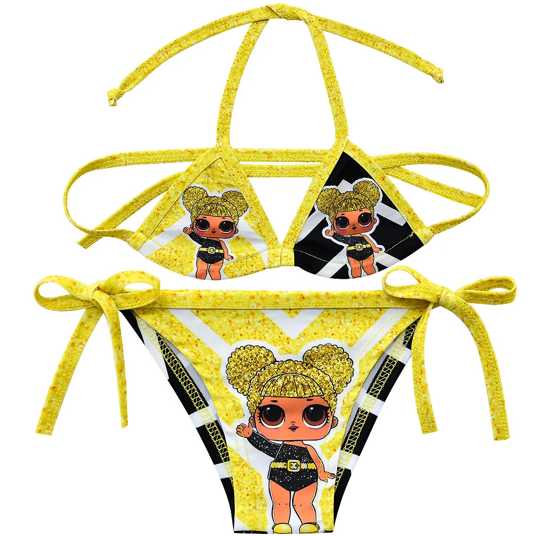 

Girls Bikini Set 2019 New Unicorn Children's Swimwear Cartoon Beachwear Bikini Swimsuit Two-pieces Swimsuits Bathing Suits G48
