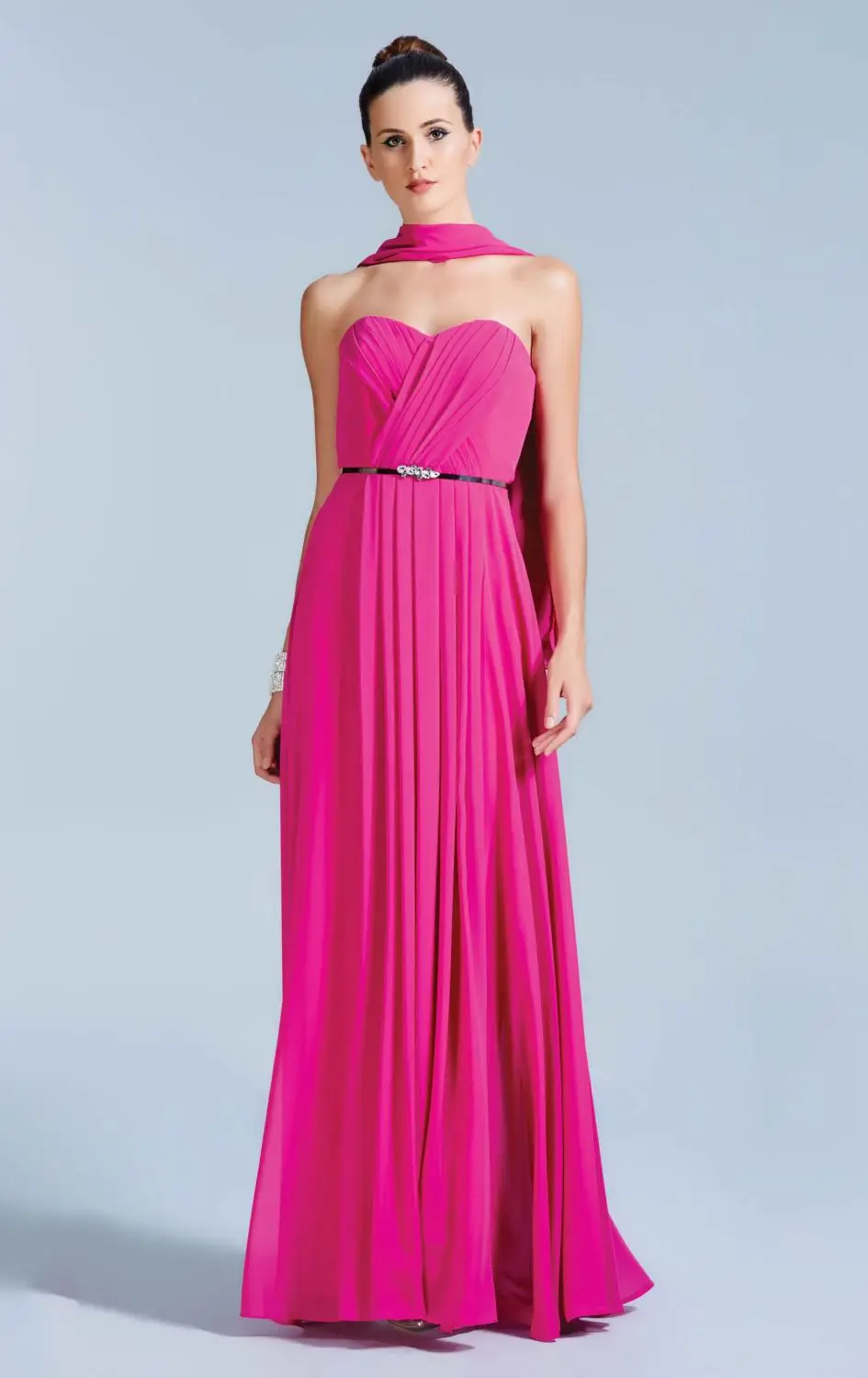 2015 Sweetheart Cheap Chiffon Custom Made Floor-Le...
