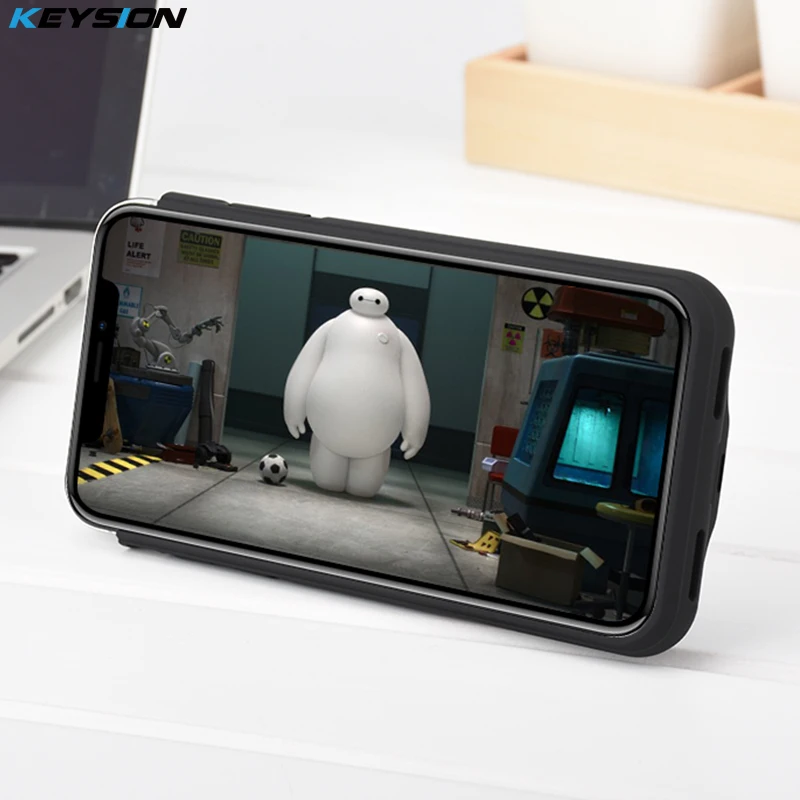 Чехол KEYSION 4000 mAh power Bank для IPhone X ультра тонкий портативный зарядный внешний