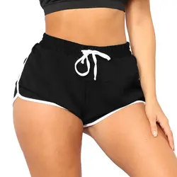 Лето 2019 г. шорты, женские шорты эластичный пояс повседневное тонкий фитнес шорты для женщин джоггеры женские треники Горячие pantalon