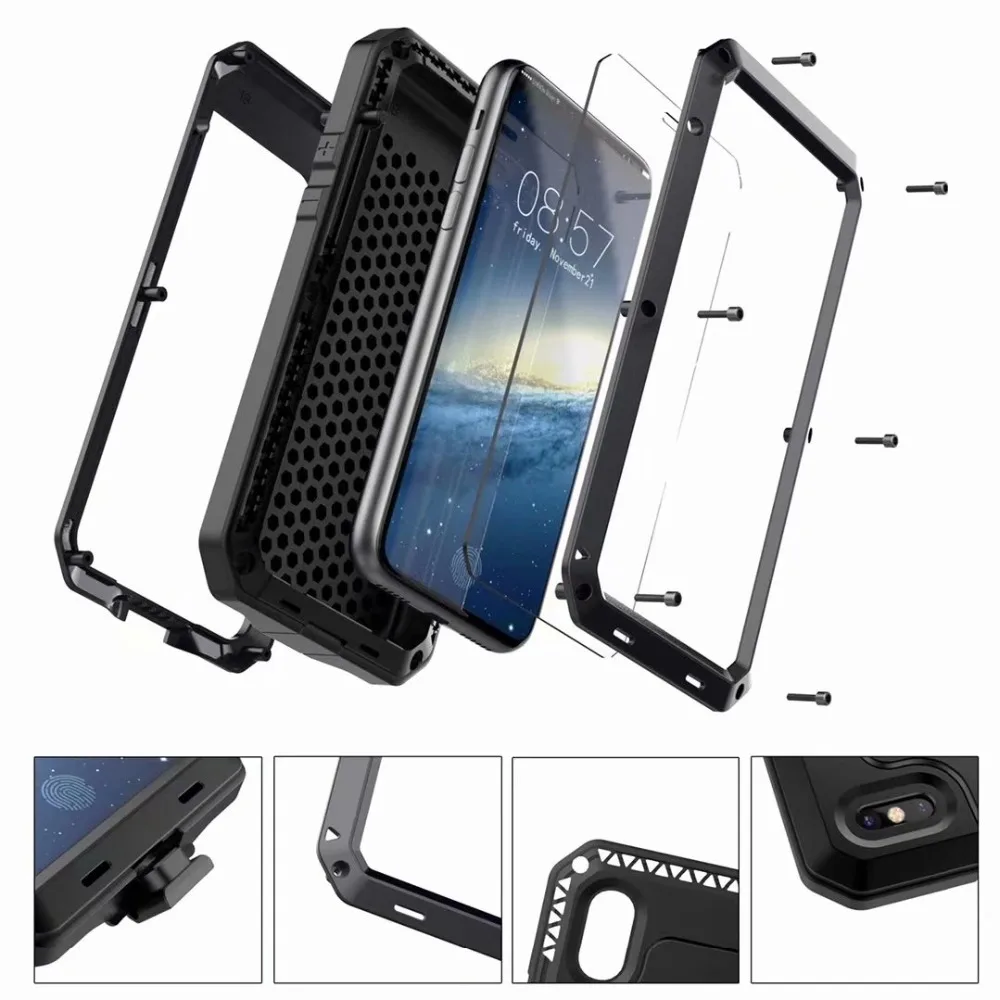 Aluminum metal case for iphone xs max (21)