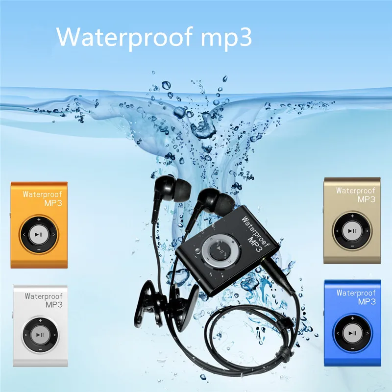 Новейший IPX8 Водонепроницаемый MP3 плеер для плавания дайвинга серфинга 8 ГБ/4 ГБ