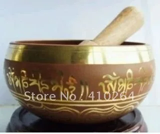 

Superb Tibetan OM Ring Gong YOGA Singing Bowl W 0148
