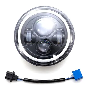 

7Inch LED Headlight H4 H13 Amber Angel Eyes For JEEP CJ JK TJ Wrangler
