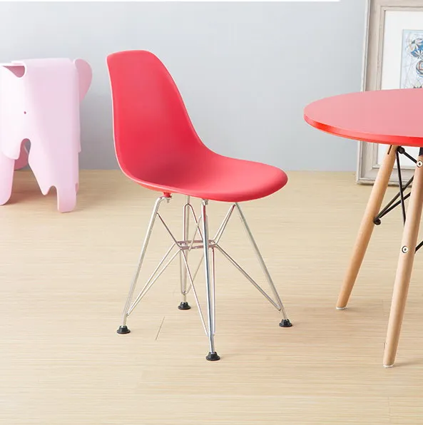 Современный дизайн пластиковый хромированный стальной стул для детей, Модный классический дизайн, популярная детская обучающая игрушка, хороший Обеденный Стул