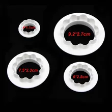 Пластик DIY 4 шт./компл. пластик помадка Плунжер для декорирования тортов приспособления для выпекания печенья Форма для выпечки печенья резак для тортов