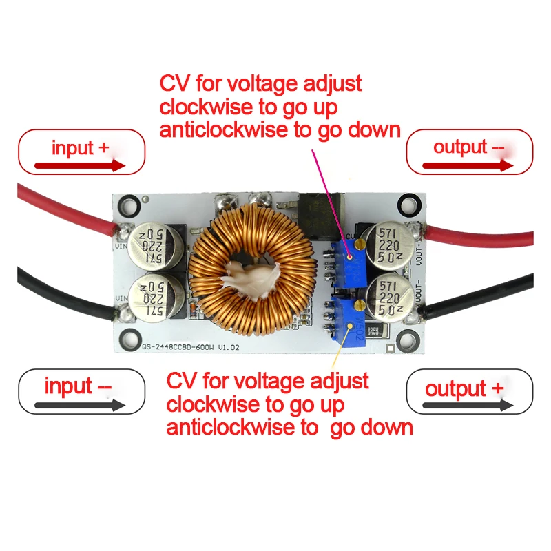 Повышающий преобразователь постоянного тока CC CV повышающий адаптер 10 А 12 В до 12-50 в 600 Вт регулируемый усилитель постоянного тока автомобильный источник питания светодиодный драйвер зарядное устройство
