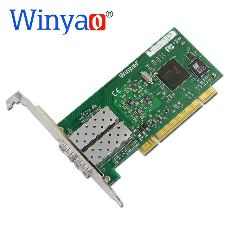 

Winyao WY546DF PCI Desktop Gigabit Fiber lan card for 82546 PWLA8492MF Dual-Port SFP Fiber 1000Mbps Network Card