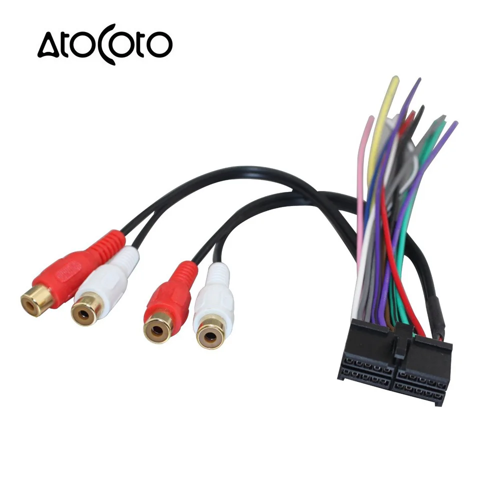 AtoCoto провода жгута адаптер для Jensen CD3610 MP5610 CD450K автомобиля CD DVD Радио Аудио Стерео ISO стандарт 20 контактный разъем кабель