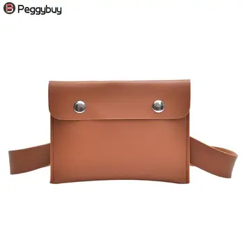 

Fanny Packs Women Belt Bag Leather Waist Bag Fashion Women's Pure Color PU leather Messenger Shoulder Chest pochete homem