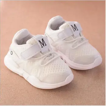 

2019autumn new fashionable net breathable pink leisure sports running shoes for girls white shoes for boys brand kids shoes