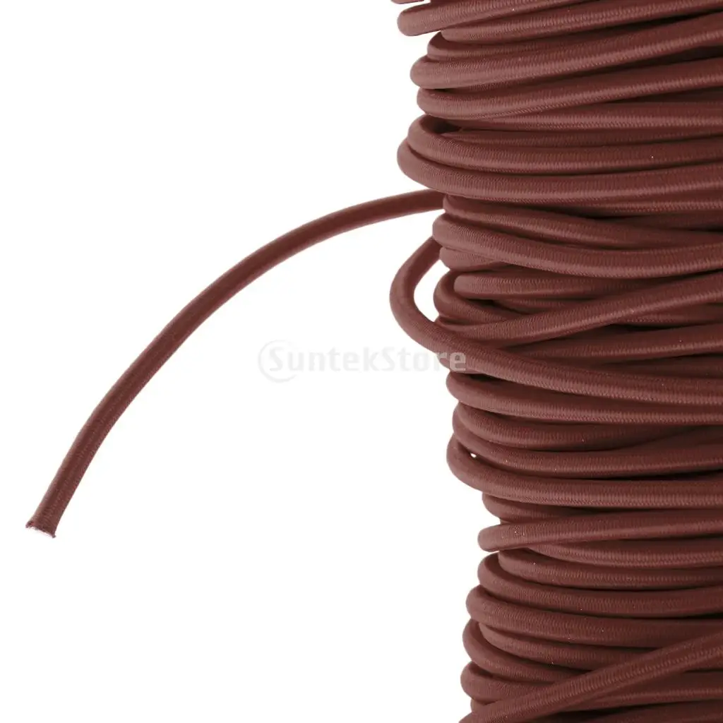  4mm Round Rubber Elastic Bungee Rope Shock Cord Tie Down Boat Trailer Anti-UV 0.5m, 1m, 2m, 300cm, 5m, 10m, 20m, 30m, 50m, 75m