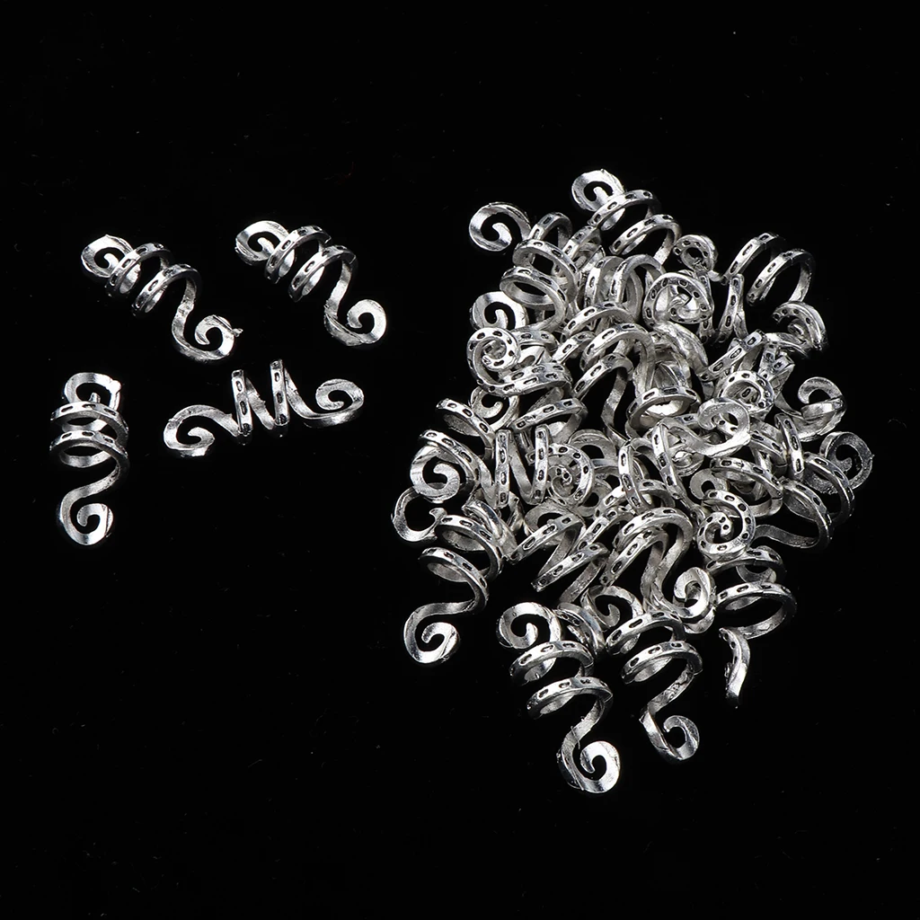 30pcs Hair Beads Rings-Dreadlock Hair Accessories Norse Spiral Hair Coils Spring Beads for Braid Beards Hair Jewelry DIY.