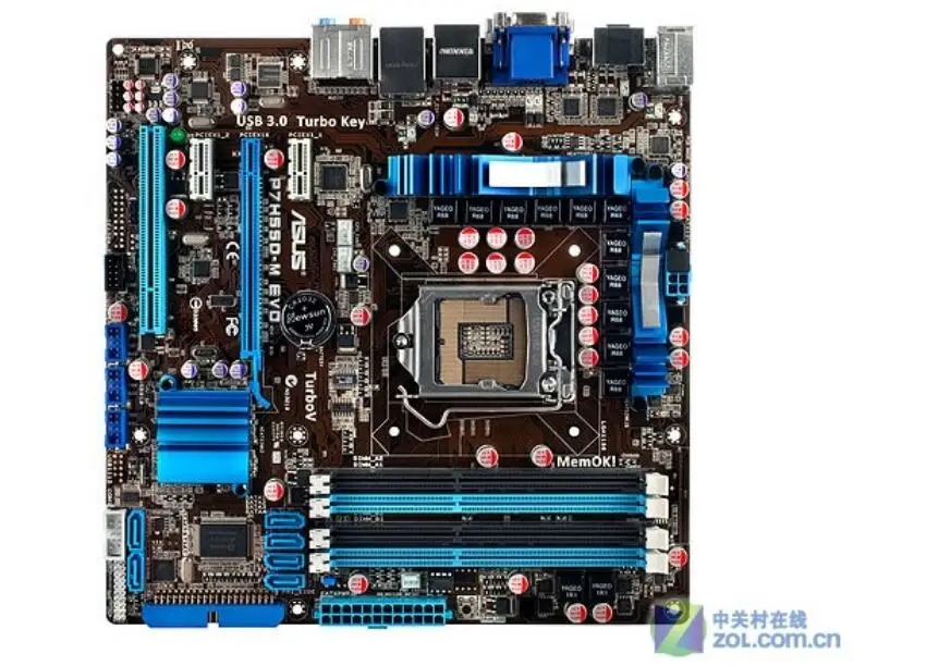 

ASUS motherboard P7H55D-M EVO LGA 1156 DDR3 USB3.0 USB2.0 16GB H55 desktop motherboard free shipping