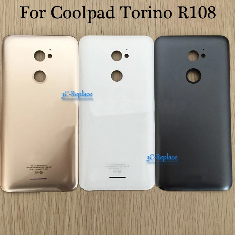 Hitam Emas Putih 5 5 Inci Untuk Coolpad Torino R108 Penutup Baterai Belakang Casing Pintu Perumahan Bagian Kaca Belakang Ponsel Rumah Frame Aliexpress