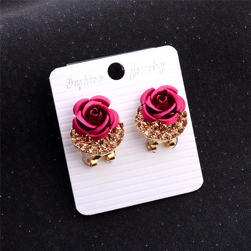 2018 Fashion earrings for women Bohemia Flower Rhinestone  Earrings For Women Summer Style Jewelry Brincos Bijoux Femme J06#N (12)