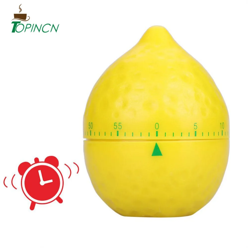 

Kitchen Mechanical Timer Manual Lemon Shape Counters Egg Timer for Home Cooking Timing Tool