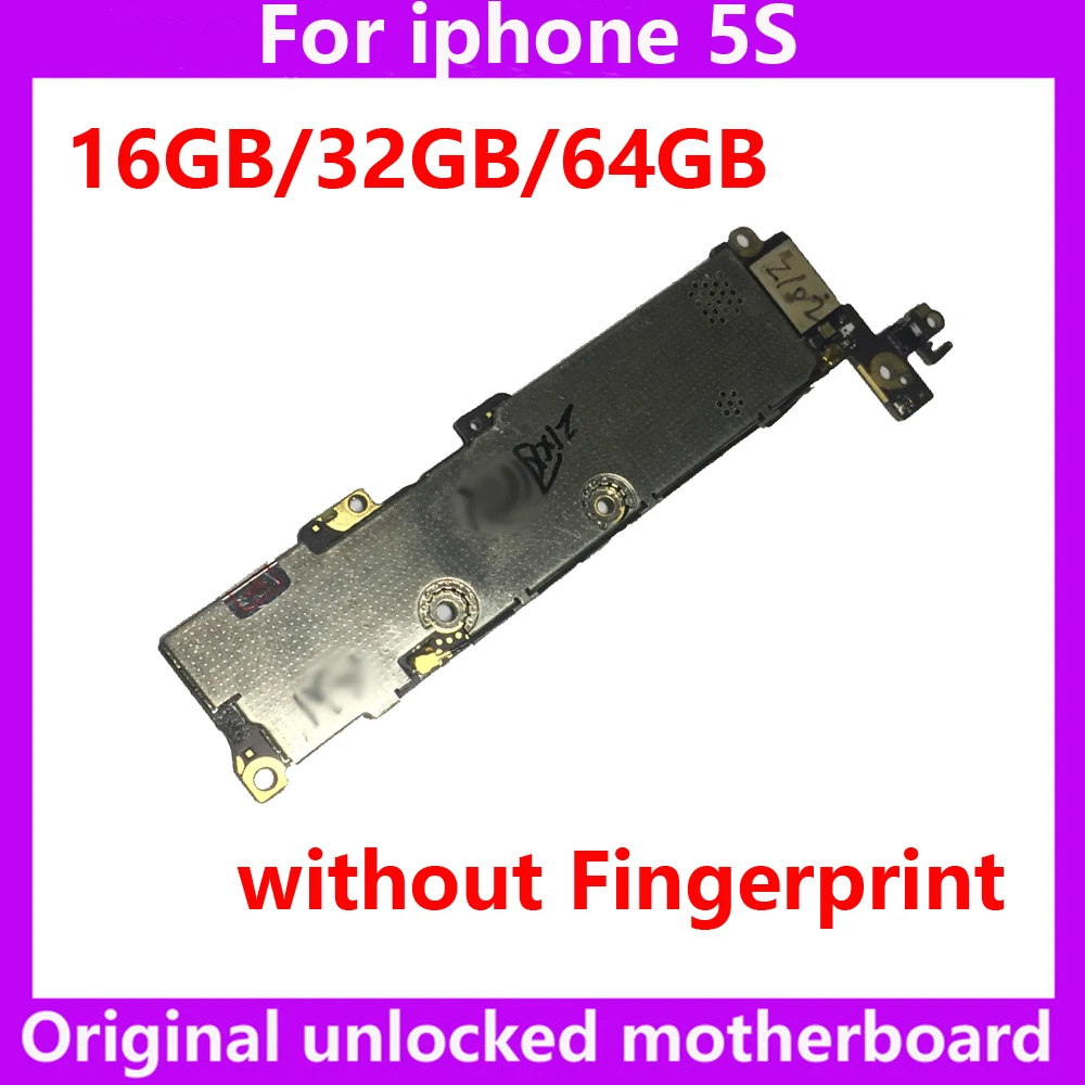 

16gb 32gb 64gb original motherboard for iphone 5S installed IOS system logic board without touch ID full function phone circuits